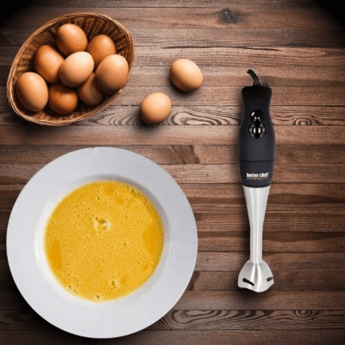 Better Chef 200W DualPro Immersion Blender Hand-Mixer with Cup and Beater