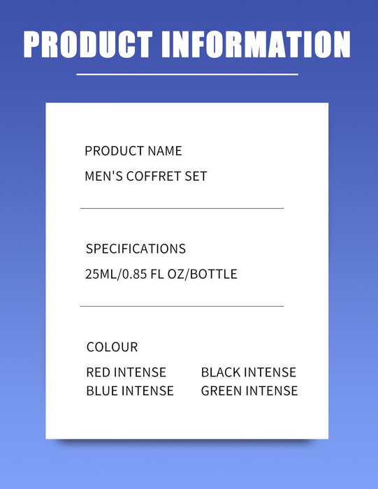 4-Piece Set, Men's Eau De Toilette Spray Gift Box, Long Lasting Fragrance, 4 Different Flavor, 0.85fl.oz/bottle, Valentine's Day And Other Festivals