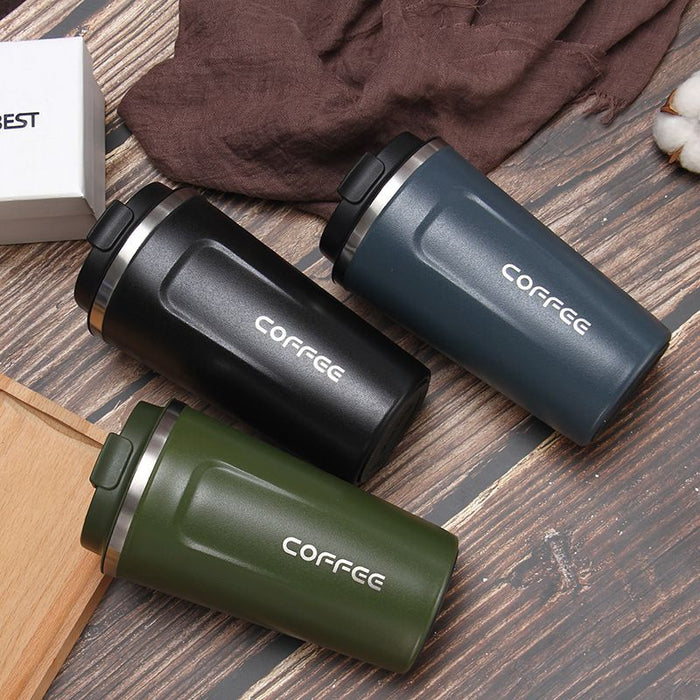 12 oz Stainless Steel Vacuum Insulated Tumbler - Coffee Travel Mug Spill Proof with Lid - T hermos Cup for Keep Hot/Ice Coffee; Tea and Beer