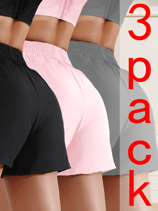3pcs Cooling Quick-Dry Workout Shorts – Breathable, Loose Fit, Perfect for Summer
