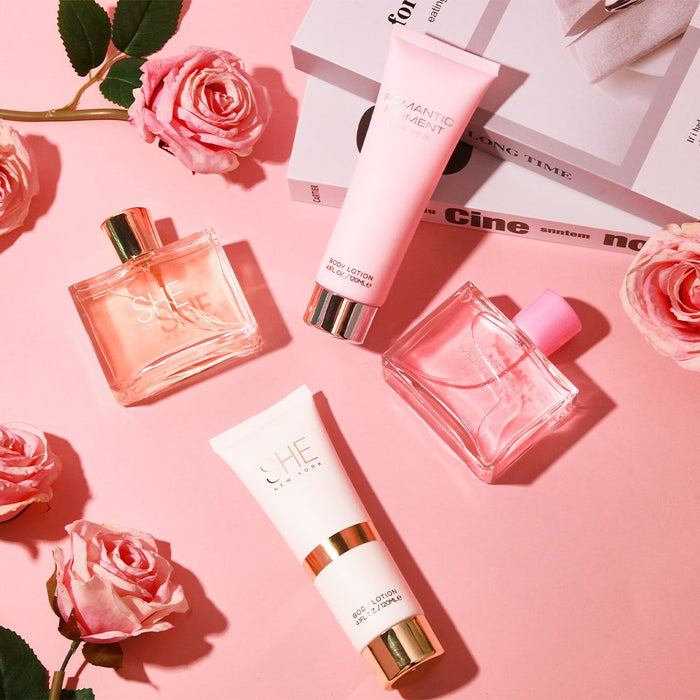 Women's Perfume & Body Lotion 4-Piece Gift Set | 2 Long-Lasting Fragrances, 3.4 oz Eau de Parfum & 4.1 oz Lotion | Ideal for Holidays, Dating, Daily Use & Parties