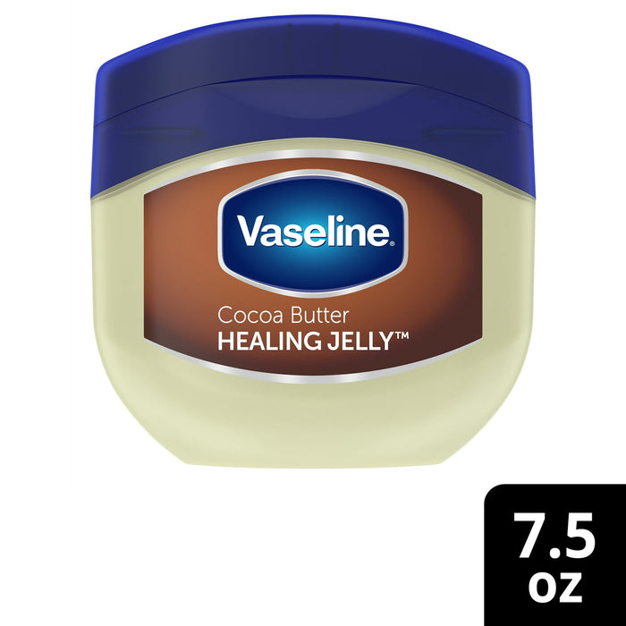 Vaseline Lock In Moisture Cocoa Butter Healing Petroleum Jelly for Dry Skin, 7.5 oz