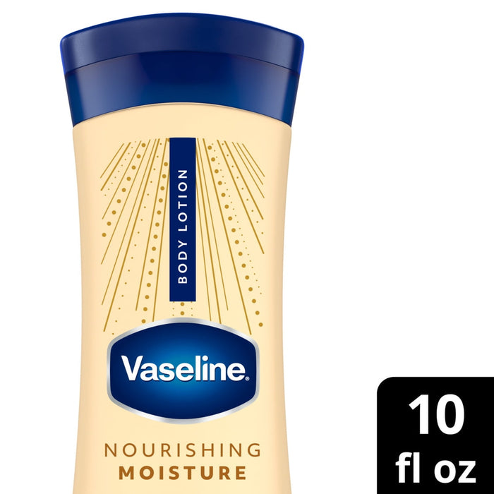 Vaseline Intensive Care Nourishing Moisture Body Lotion for Dry Skin, Lotion Made with Ultra-Hydrating Lipids + Pure Oat Extract for Nourished, Healthy-Looking Skin, 10 fl oz