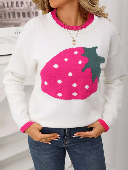 Strawberry Crew Neck Sweater