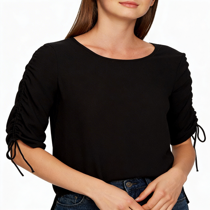 1.State Women's  Ruched-Sleeve Top,Size Small