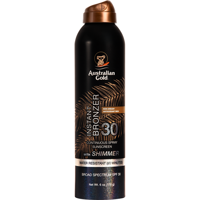 Australian Gold SPF 30 Continuous Spray Bronzer Shimmer 6 oz